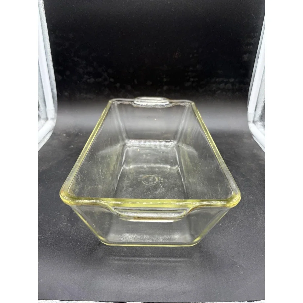 Vintage Pyrex Clear Glass Loaf Pan 212 TM REG US PAT OFF Rectangular Baker 1.5QT